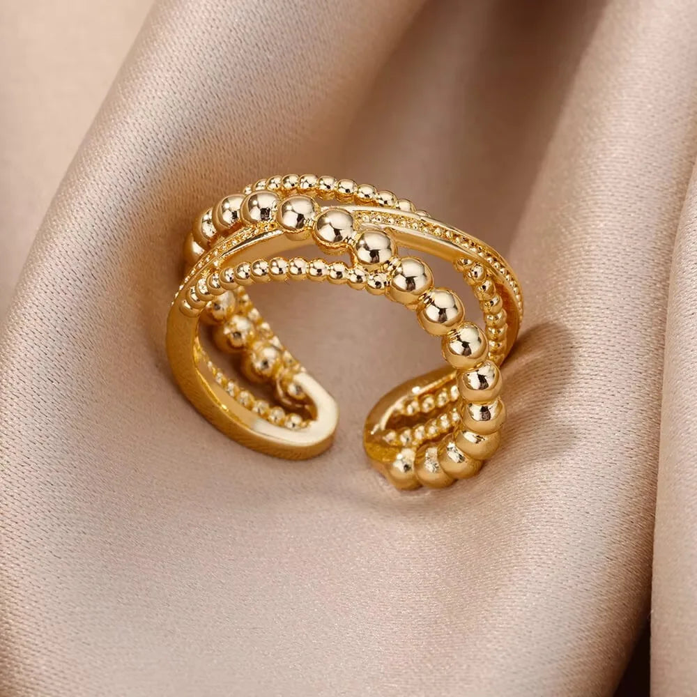 Bague Ajustable Pavée « POSITANO » – Design Ceinture Iconique