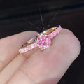 Bague Solitaire Éclatante « VENISE » – Cristaux AAA & Fini Or Rose