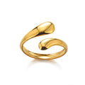 Bague Ajustable « AMALFI » – Design Fluide Goutte d'Or